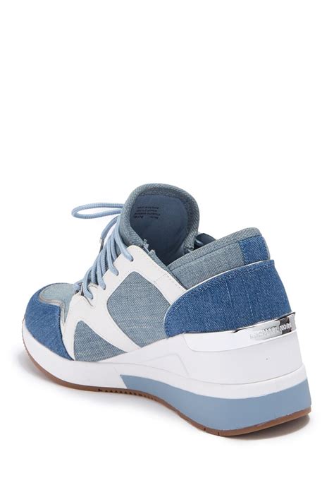 michael kors blauwe sneakers|Michael Kors blue tennis shoes.